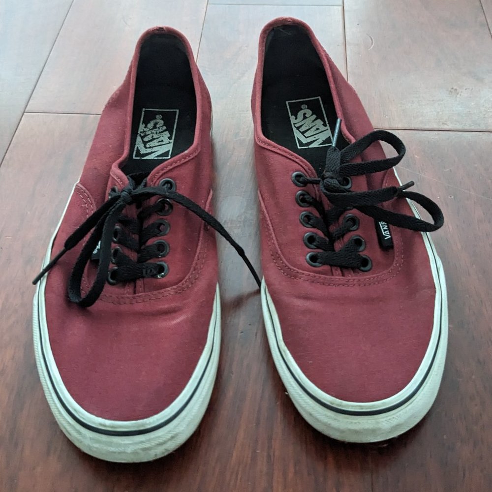Maroon Vans Authentics Shoes Size 9.5 US Mens